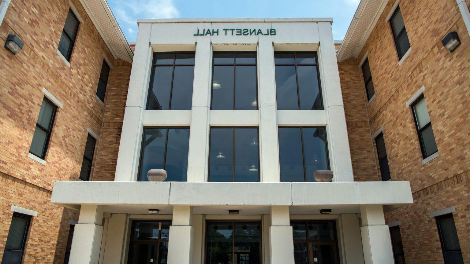 Exterior view of Blansett residence hall.